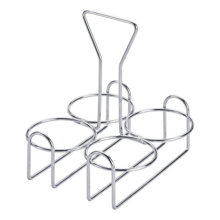 Winco WH-9 - Chrome Plated 4-Ring Condiment Jar Rack