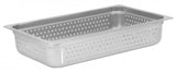 Omcan 85192 - GN 1/1 Full-Size, 25-gauge Stainless Steel Perforated Steam Table Pan - 4″ Deep