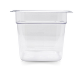 Omcan 1/6 Size (GN 1/6) Polycarbonate Clear Food Pan, 6â€³ Deep