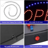 LED Open Sign, 23x14 inches Brighter Advertising Board Electric Lighted Display -UL-Flashing or Steady Mode- Lighting Up for Holiday, Business, Window, Bar, Hotel, with Open Closed Sign