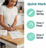 300 Pcs Freezer Food Labels on Roll - 30x60mm Self-Adhesive, Removable Kitchen Date Labels for Storage Containers - Record Food Safely with Date, Time, Use By, and Init (Colorful)