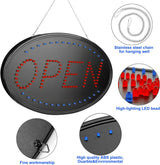 LED Open Sign, 23x14 inches Brighter Advertising Board Electric Lighted Display -UL-Flashing or Steady Mode- Lighting Up for Holiday, Business, Window, Bar, Hotel, with Open Closed Sign