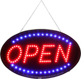 LED Open Sign, 23x14 inches Brighter Advertising Board Electric Lighted Display -UL-Flashing or Steady Mode- Lighting Up for Holiday, Business, Window, Bar, Hotel, with Open Closed Sign