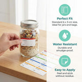 300 Pcs Freezer Food Labels on Roll - 30x60mm Self-Adhesive, Removable Kitchen Date Labels for Storage Containers - Record Food Safely with Date, Time, Use By, and Init (Colorful)