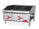 Omcan 24″ Radiant Gas Charbroiler, 2 burners, 70000 BTU
