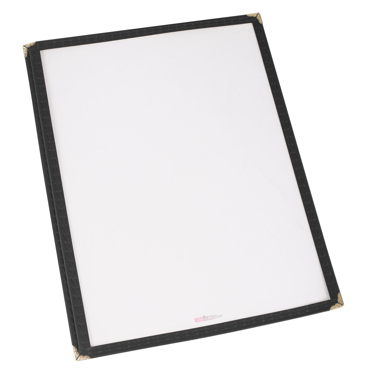 Winco PMC-14K - Single Pocket Menu Cover - Black, 9-3/8 x 14-7/8