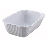 Winco CRK-10W - Deli Crock - 10 x 7 x 3, White
