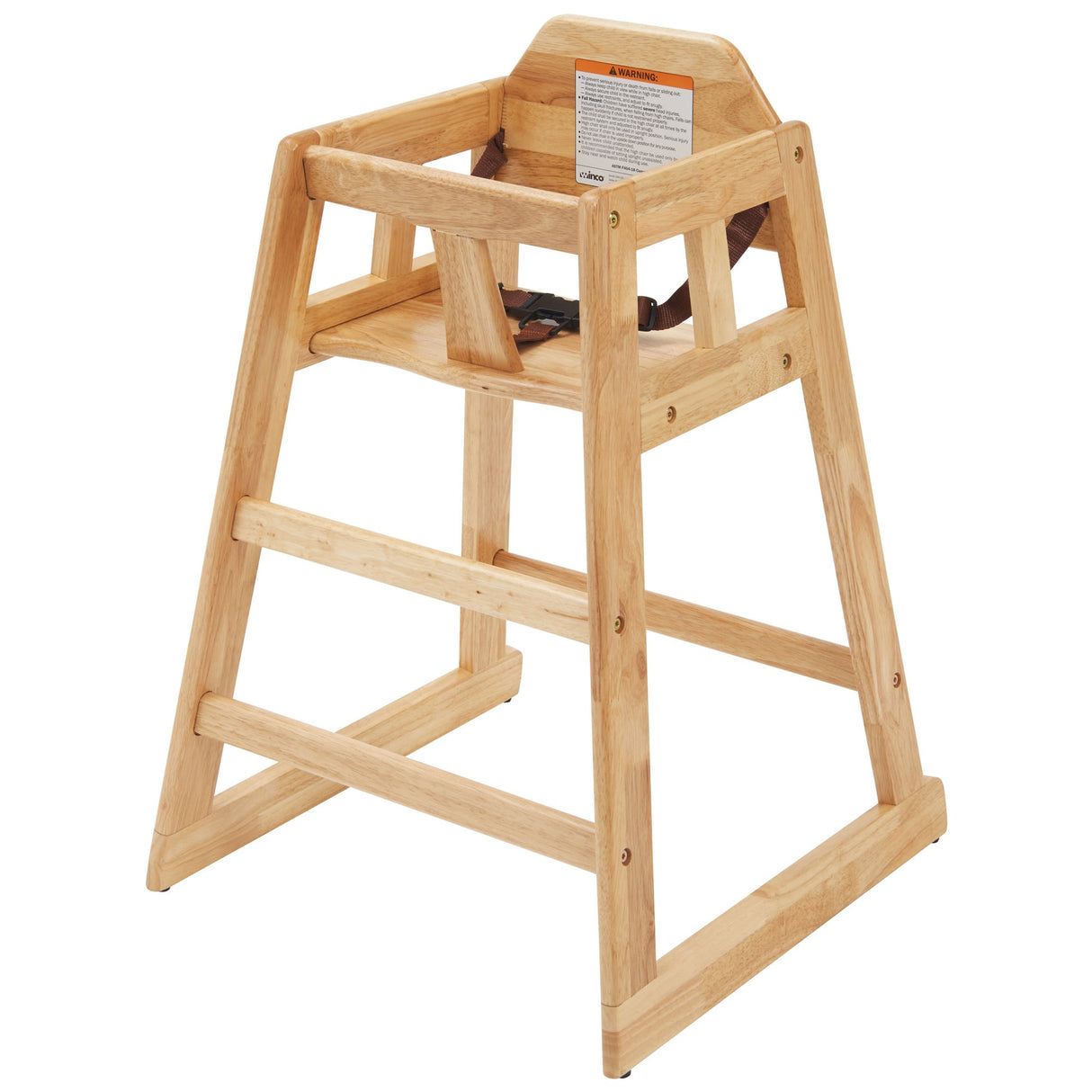 Winco CHH-101 - Wooden High Chair, Knocked Down - Natural