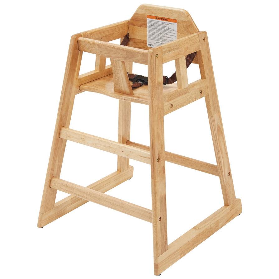 Winco CHH-101 - Wooden High Chair, Knocked Down - Natural