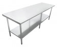 Omcan 47725 - 18" x 96" Stainless Steel Work Table with Galvanized Legs and Undershelf