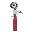 Omcan 34846 - 1 3/4 oz Ice Cream Disher with Red Plastic Handle (Size 24)