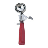 Omcan 34846 - 1 3/4 oz Ice Cream Disher with Red Plastic Handle (Size 24)