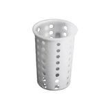 Magnum 5.25" Plastic Cutlery Cylinder Perforated White - MAG5255