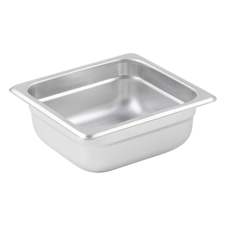 Winco SPJM-602 - Anti-Jam Steam Pan, 24 Gauge Stainless Steel - 1/6, 2-1/2"