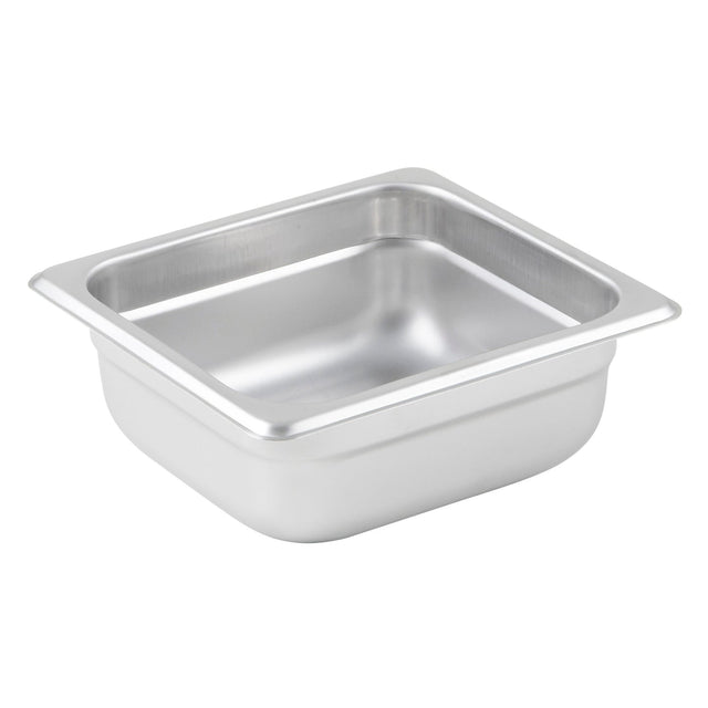 Winco SPJM-602 - Anti-Jam Steam Pan, 24 Gauge Stainless Steel - 1/6, 2-1/2"
