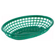 Winco PFB-10G - Oval Fast Food Basket, 9-1/2" x 5" x 2" - Green