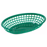 Winco PFB-10G - Oval Fast Food Basket, 9-1/2" x 5" x 2" - Green