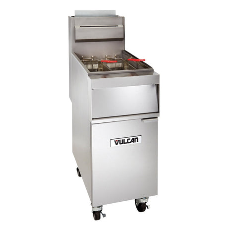 Vulcan 1GR45M 45 Lb High Efficiency Floor Tube Fired Propane Gas Fryer - VRS Restaurant Equipment & Supply Store