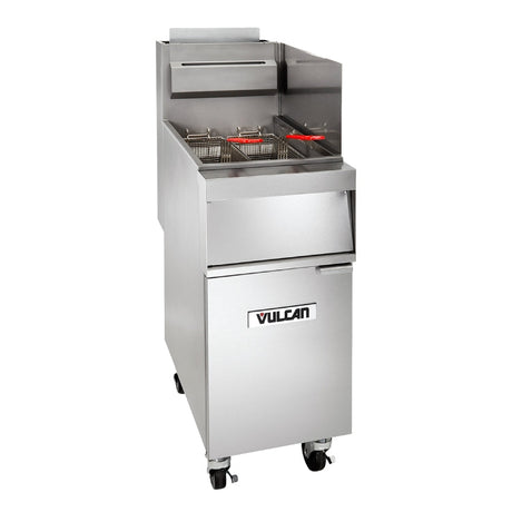 Vulcan 1GR35M 35 Lb High Efficiency Floor Tube Fired Propane Gas Fryer - VRS Restaurant Equipment & Supply Store