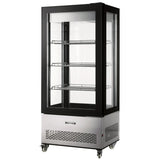 Omcan 33″ Refrigerated Display Case with Four-Sided Glass 75″ Tall, 19.42 cu.ft. (550 Liter)