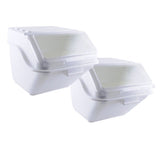 Omcan 48 Liter (12.6 Gallon) Shelf Ingredient Bin with Scoop – Set of 2