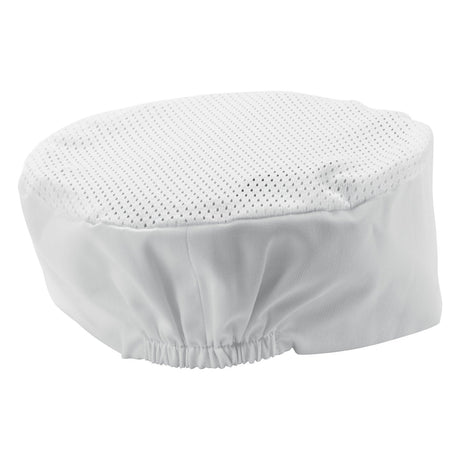 Winco CHPB-3WX - Ventilated Pillbox Hats - White, Large