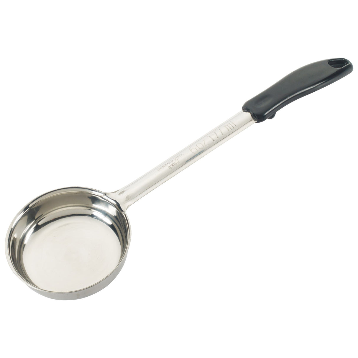 Winco FPS-6 - 6oz Solid Food Portioner, One-piece, Black, S/S