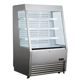 Omcan 36″ Grab-and-Go Open Refrigerated Self-Serve Display Case, 390 Liter (13.77 cu.ft.), Stainless Steel – 110V, 0.75 HP