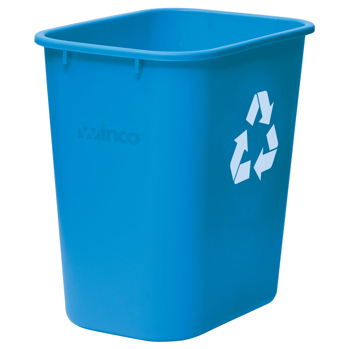Winco PWR-28L - Waste Baskets - 28 Quart, Blue-Recycle
