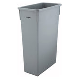 Winco PTC-23SG - 23 Gallon Slender Trash Cans - Gray