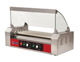Omcan 44153 - Glass Sneeze Guard for Hot Dog Roller with 7 Rollers