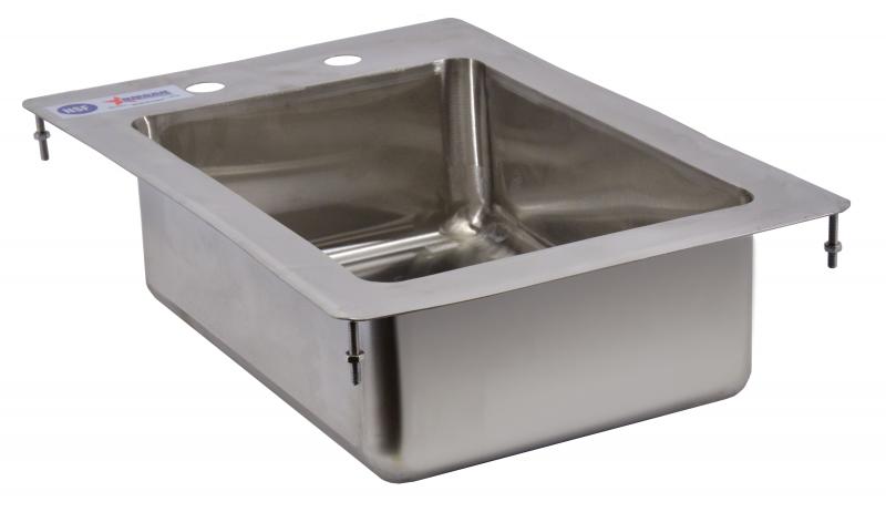 Omcan 39779 - 10" x 14" x 5" Stainless Steel Single Tub Drop-In Sink with Flat Top