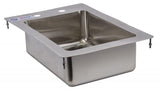 Omcan 39779 - 10" x 14" x 5" Stainless Steel Single Tub Drop-In Sink with Flat Top