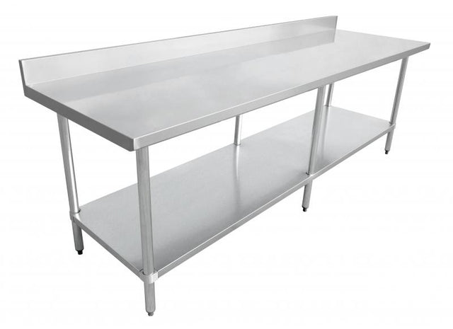 Omcan 22085 - 24" x 96" Stainless Steel Work Table with 4" Backsplash