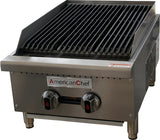 American Chef ACCB-18H - Counter Top 18" radiant Charbroiler Gas Heavy Duty, Cast Iron Burner ( Straight Burner ) NOT U-Shape, natural gas