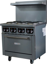 American Chef ACER36-6B - 36" 6 ElectricGas Range with Standard Oven, 208V, with casters