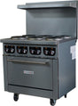 American Chef ACER36-6B - 36" 6 ElectricGas Range with Standard Oven, 208V, with casters
