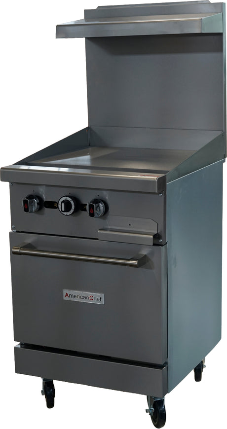 American Chef ACGR24-24G - 24" Floor Model Griddle with Standard Oven, natural gas, with casters