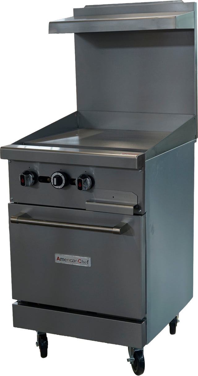 American Chef ACGR24-24G - 24" Floor Model Griddle with Standard Oven, natural gas, with casters
