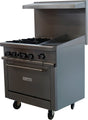 American Chef ACGR36-4B12G - 36" 4 Burner Gas Range / 12" Griddle with Standard Oven, natural gas, with casters