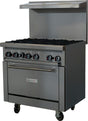American Chef ACGR36C-6B - 36" 6 Burner Gas Range with Convection Oven, natural gas, with casters