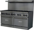 American Chef ACGR60-10B - 60" 10 Burner Gas Range with Standard Oven, natural gas, with casters