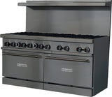 American Chef ACGR60-10B - 60" 10 Burner Gas Range with Standard Oven, natural gas, with casters