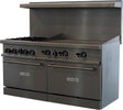 American Chef ACGR60-4B36G - 60" 4 Burner Gas Range / 36" Griddle with 1 Standard Oven, natural gas, with casters