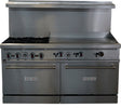 American Chef ACGR60C-4B36G - 60" 4 Burner Gas Range / 36" Griddle with 1 Convection oven, natural gas, with casters