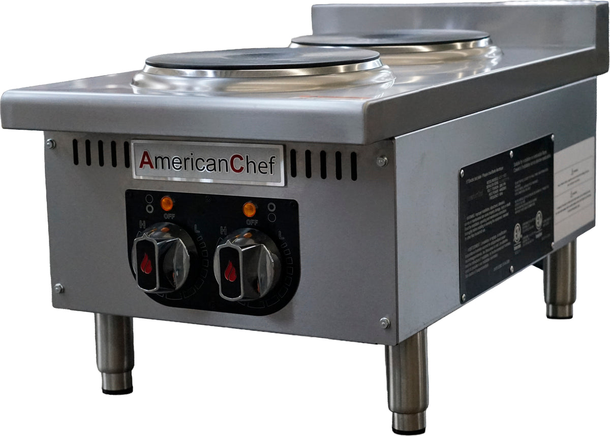 American Chef ACHT-15ED - Electric 2 Burners Hotplate 15", 208V