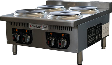 American Chef ACHT-24E - Electric 4 Burners Hotplate 24", 208V