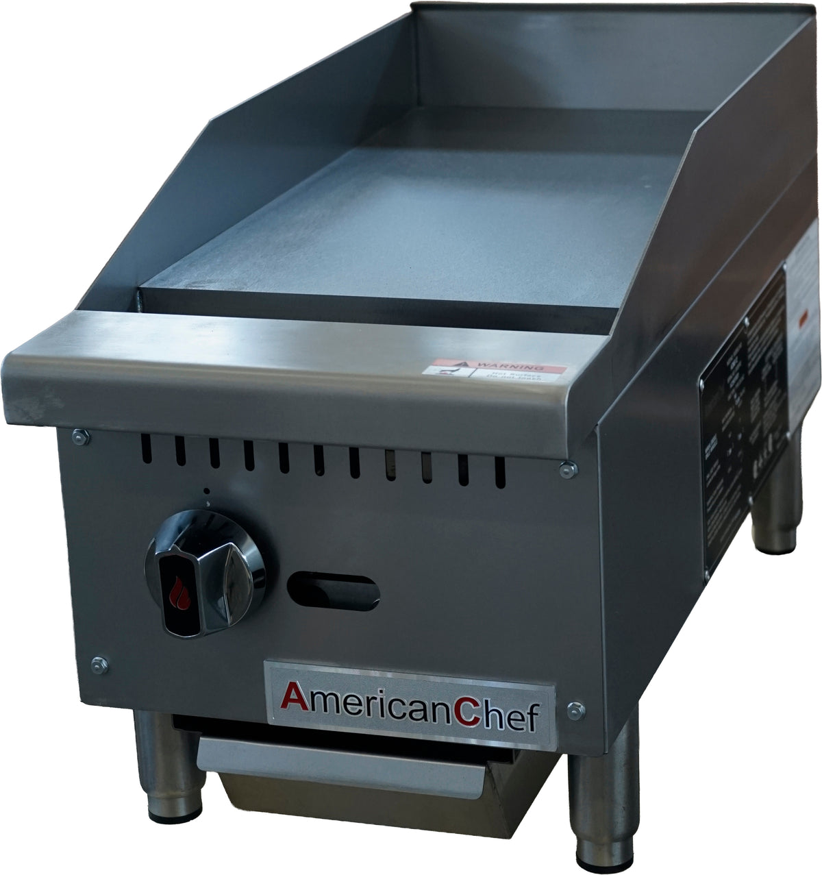 American Chef ACMG-12 - Counter Top 12" Manual Griddle Gas, natural gas