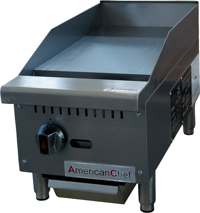 American Chef ACMG-12 - Counter Top 12" Manual Griddle Gas, natural gas