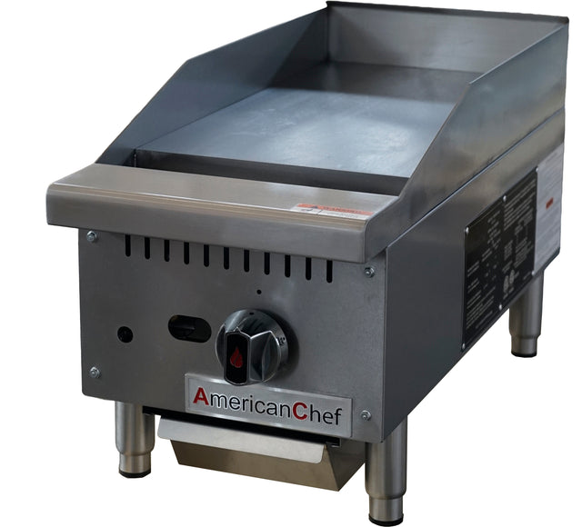 American Chef ACTG-12 - Counter Top 12" Thermostat Griddle, thermostat,with Pilot stand., natural gas